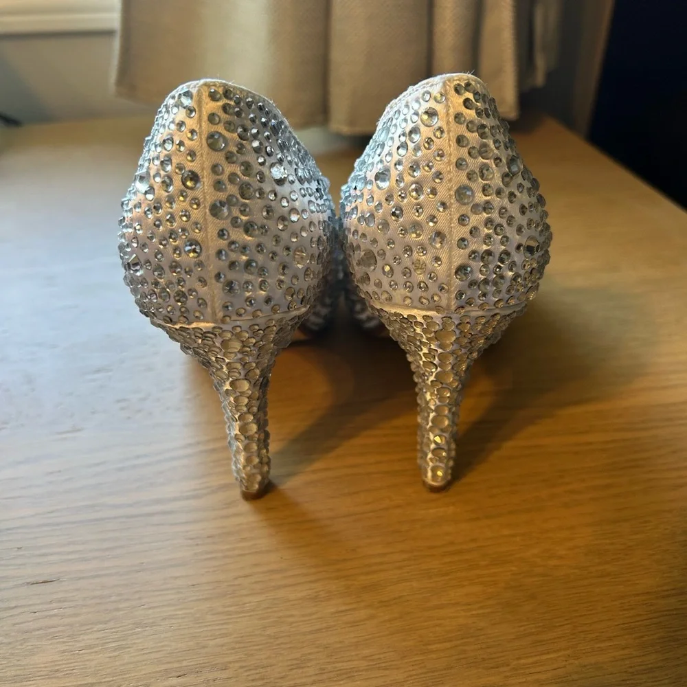 Touch Ups Silver Rhinestone Heels - Picture 2 of 5